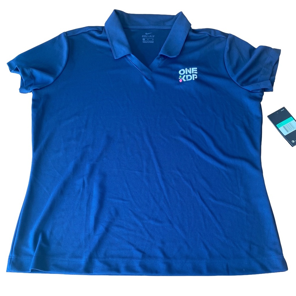NWT Nike Dri-Fit Women’s Navy Blue One KDP Golf Short Sleeve Shirt XL